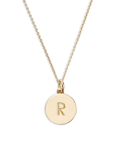 Kate Spade Gold-plated Initial Pendant Necklace In Initial R