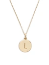 Kate Spade Gold-plated Initial Pendant Necklace In Initial L