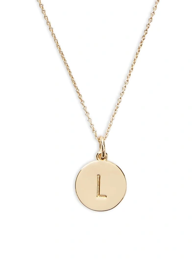 Kate Spade Gold-plated Initial Pendant Necklace In Initial L