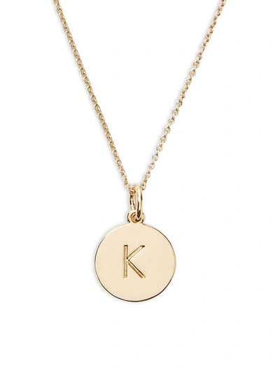 Kate Spade Gold-plated Initial Pendant Necklace In Initial K