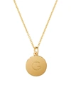 Kate Spade Gold-plated Initial Pendant Necklace In Initial G