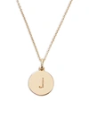 Kate Spade Gold-plated Initial Pendant Necklace In Initial J