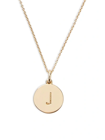 Kate Spade Gold-plated Initial Pendant Necklace In Initial J