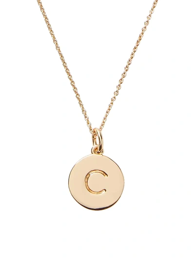 Kate Spade Gold-plated Initial Pendant Necklace In Initial C
