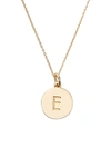 Kate Spade Gold-plated Initial Pendant Necklace In Initial E