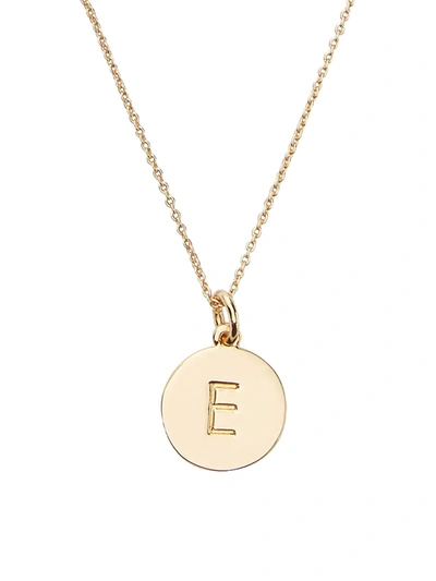 Kate Spade Gold-plated Initial Pendant Necklace In Initial E