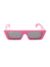 Off-white Marfa Rectangular-frame Sunglasses In Pink