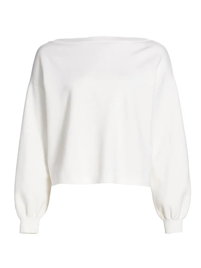Alice And Olivia Nora Wool And Viscose Blend Jumper In Soft White