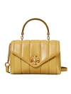 Tory Burch Small Kira Leather Top Handle Satchel In Beeswax