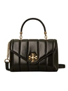 Tory Burch Small Kira Leather Top Handle Satchel In Black