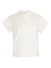 Agolde Anika Cap Sleeve Tee In Tissue Off White