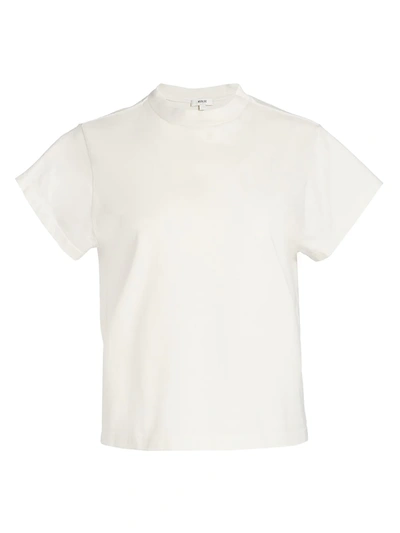 Agolde Anika Cap Sleeve Tee In Tissue Off White