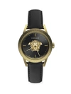 VERSACE PALAZZO EMPIRE GOLDTONE & LEATHER STRAP WATCH,400014734176
