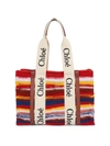 Chloé Woody Recycled Cashmere Medium Tote Bag In Nocolor