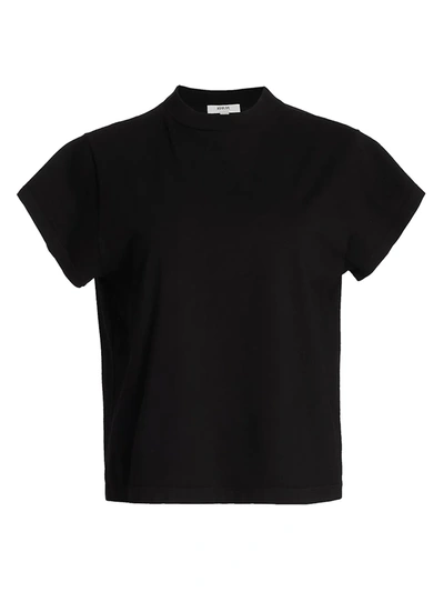 Agolde Anika Cap Sleeve Tee In Black