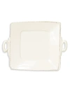 Vietri Lastra Linen Handled Square Platter