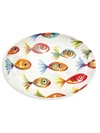 Vietri Pesci Colorati Oval Platter In White