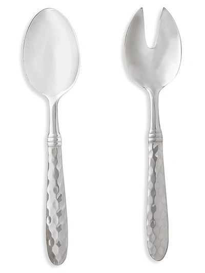 Vietri Martellato 2-piece Salad Server Set In Grey