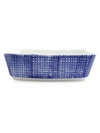 Vietri Santorini Geo Square Baker In Blue