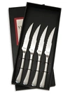 Vietri Settimocielo 4-piece Steak Knife Set In Silver