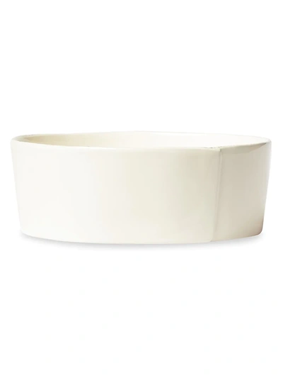 Vietri Lastra Linen Large Serving Bowl In White