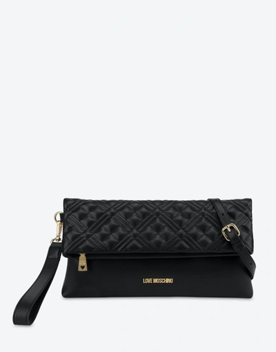 Love Moschino Clutch With Quilting In Black