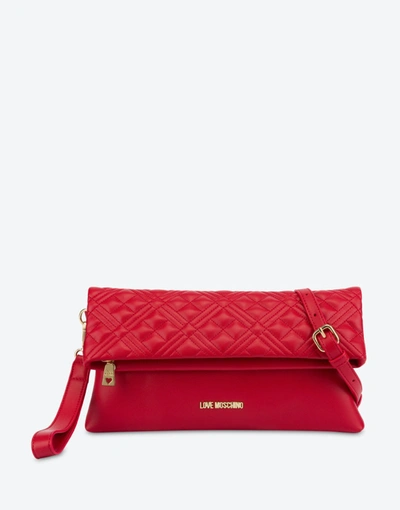 Love Moschino Clutch With Quilting In Black