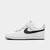 Nike Kids White & Black Court Borough Low 2 Little Kids Sneakers In White/black
