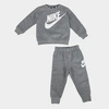 Nike Babies'  Kids' Infant Futura Crewneck Sweatshirt And Joggers Set In Grey/white