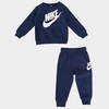 Nike Kids' Infant Futura Crewneck Sweatshirt And Joggers Set In Navy/white