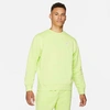 Nike Sportswear Club Fleece Crewneck Sweatshirt In Light Lemon Twist/white