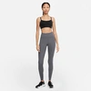 Nike Women's One Luxe Mid-rise Tights In Iron Grey/clear
