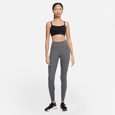 Nike Women's One Luxe Mid-rise Tights In Iron Grey/clear