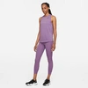 Nike Women's One Luxe Crop Training Tights In Amethyst Smoke/clear