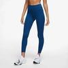 Nike Women's One Luxe Cropped Tights In Court Blue/clear