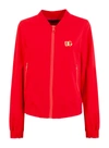 Dolce & Gabbana Full Milano Jacket With Dg Embellishment In Rosso