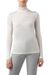 Akris Wool & Silk Turtleneck In Ecru