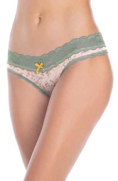 Honeydew Intimates Ahna Thong In Sandcastle Floral