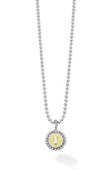 Lagos Signature Caviar Initial Pendant Necklace In F