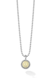 Lagos Signature Caviar Initial Pendant Necklace In D