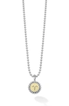 Lagos Signature Caviar Zodiac Pendant Necklace In Aries