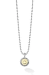 Lagos Signature Caviar Initial Pendant Necklace In G