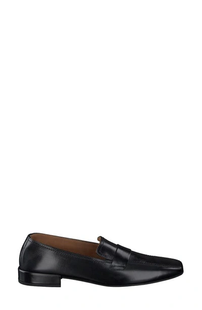 Paul Green Elise Loafer In Black Brushed Leather