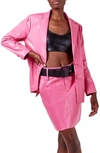 As By Df Jordan Recycled Leather Blazer In Bombshell Pink