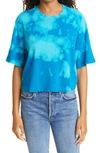 Cotton Citizen Tokyo Crop Tee In Aqua Marine Blast