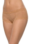 Hanky Panky Signature Lace Boyshorts In Sun Tan