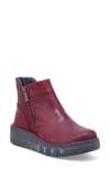 Miz Mooz Lass Wedge Bootie In Bordeaux Vintage Oil