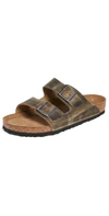 Birkenstock Arizona Soft Footbed Sandals In Khaki