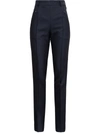 MAISON MARGIELA ANTHRACITE GREY TAILORED PANTS IN WOOL BLEND