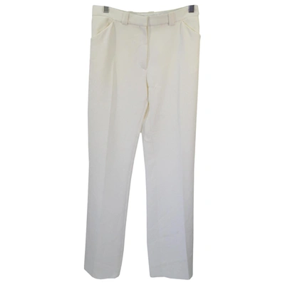 Pre-owned Mulberry Trousers In Ecru